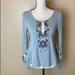 Free People Embroidered Thermal